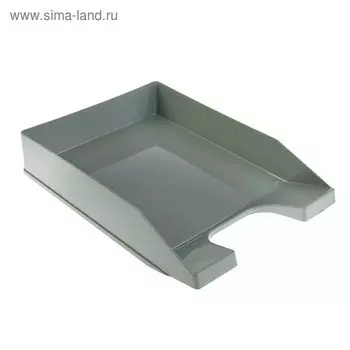 Лоток для бумаг горизонтальный Стамм "Стандарт", серый