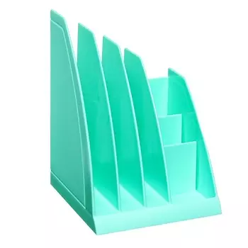 Лоток для бумаг вертикальный, 6 отделений, ErichKrause "Regatta Pastel Bloom", зеленый