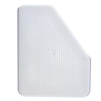 Лоток для бумаг вертикальный 75 мм, ErichKrause Forte Pastel, белый с фиолетовой вставкой