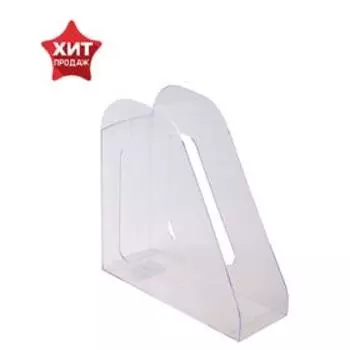 Лоток для бумаг вертикальный "Фаворит", прозрачный