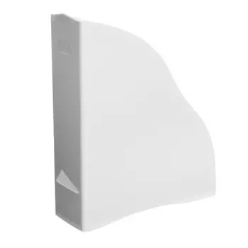 Лоток для бумаг вертикальный СТАММ "Дельта", ширина 85 мм, белый