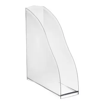 Лоток для бумаг вертикальный СТАММ "Дельта", ширина 85 мм, прозрачный