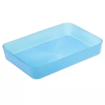 Лоток для канцелярских принадлежностей, большой, СТАММ, тонированный, голубой