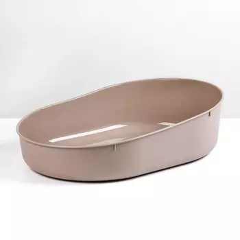 Лоток для кошек без сетки "Космо" 51,9 x 37,8 x 14 см, коричневый