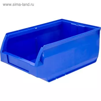 Лоток для склада Milano, сплошной, синий, 350х230х150 мм