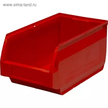 Лоток для склада Napoli, сплошной, красный, 400х230х200 мм