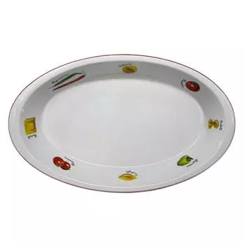Лоток овальный, декор «Паста», 39 см
