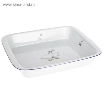 Лоток прямоугольный Bernadotte, декор «Гуси», 31 см