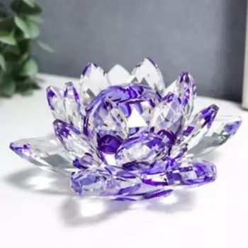 Сувенир "Лотос трехъярусный" фиолет d=13,5 см