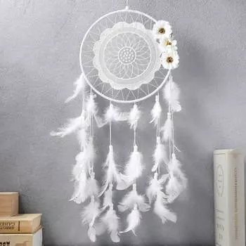 Ловец снов "Цветочные сны, белый" 65х20 см 3775573