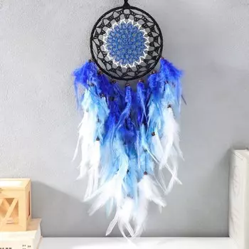 Ловец снов амулет «Кружево», от белого к синему, 1665 см