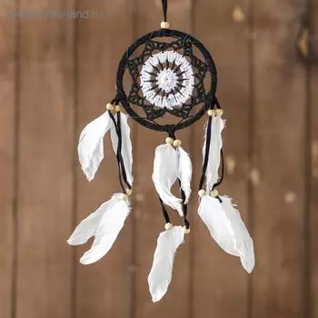 Ловец снов «Минуты спокойствия», 0.71240 см, чёрно-белый