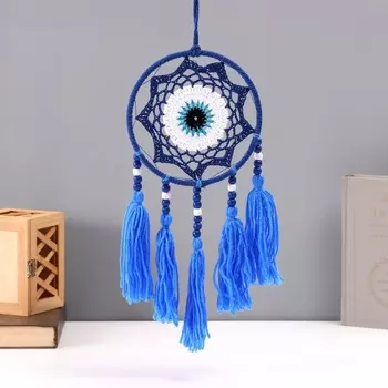 Ловец снов амулет от сглаза «Синее солнце», 1637 см