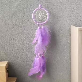 Ловец снов амулет «Плетёный цветок», d=5 см 24 см, МИКС