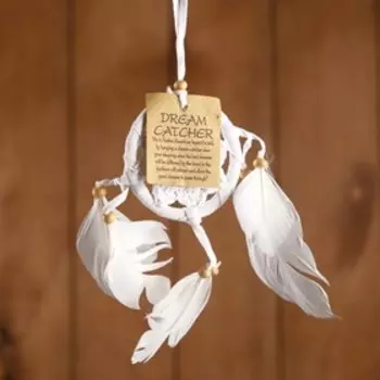 Ловец снов "Спокойствие" белый 6х0,5х20 см