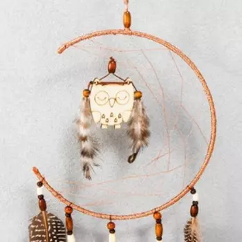 Ловец снов "Спящая сова" 58х16 см