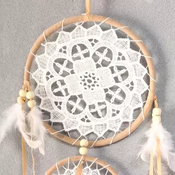 Ловец снов амулет тройной «Кружево белое», 6916 см