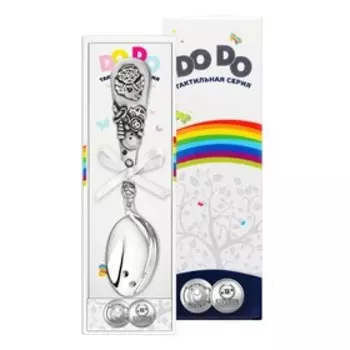 Ложка «Ангел» для детей, в футляре, посеребренная