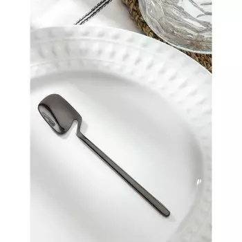 Ложка чайная Magistro Wave, h=13,5 см, цвет чёрный