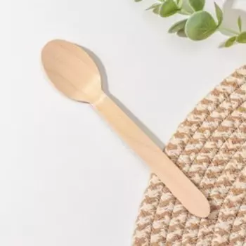 Ложка Доляна, 16 см, дерево, фасовка 50 шт.