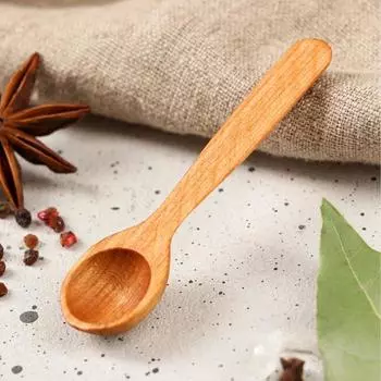 Ложка деревянная для специй, 8 см, массив черешни