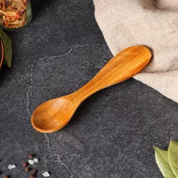 Ложка деревянная "Фигурная", 16 см, массив черешни