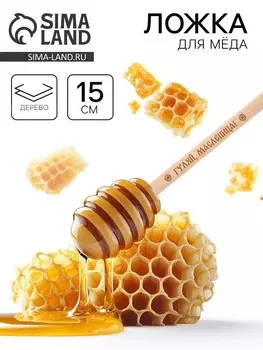 Ложка для мёда «Гуляй, масленица», 15 см