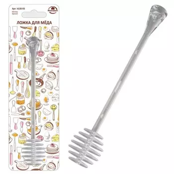 Ложка для мёда Мультидом, пластик, длина 18 см