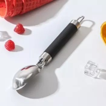 Ложка для мороженого Доляна Venus, нержавеющая сталь, цвет чёрный