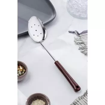 Ложка для снятия пены, с пластиковой ручкой