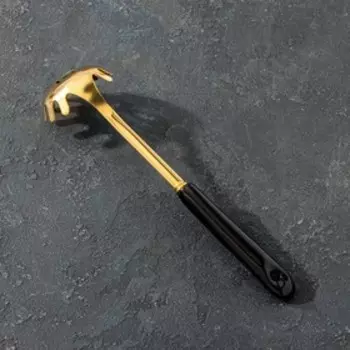 Ложка для спагетти из нержавеющей стали Base, 3086 см, цвет ручки чёрный, цвет металла золотой