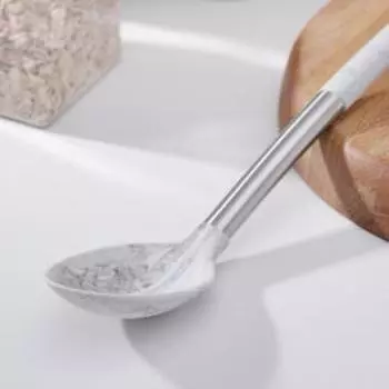 Ложка гарнирная Доляна «Шанти», 32 см, цвет серый