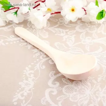 Ложка деревянная, без росписи, заготовка для творчества, фрезерная, салатная, 621 см