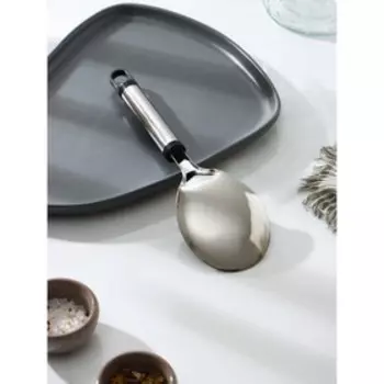 Ложка гарнирная из нержавеющей стали Доляна «Помощник», 26 см, серебристая