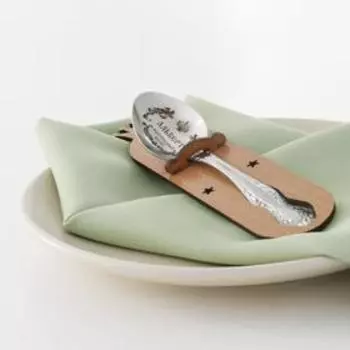 Ложка именная, чайная, с гравировкой "Альберт", h=14