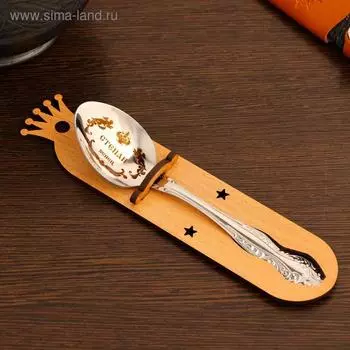 Ложка именная, чайная, с гравировкой "Степан", h=14