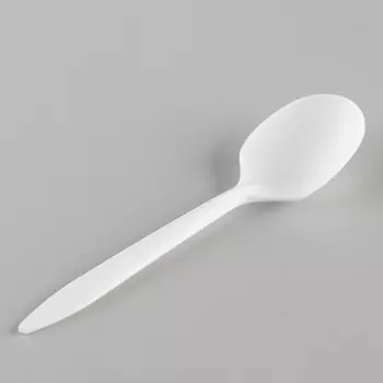 Ложка из кукурузного крахмала "Белая" 15 см
