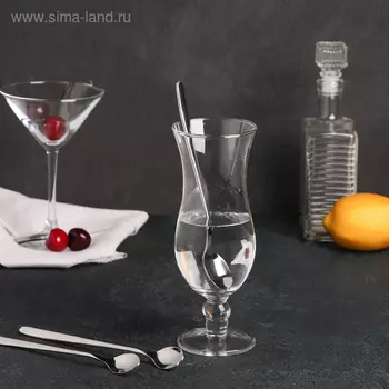 Ложка коктейльная для ice tea «Милано», длина 19,5 см, толщина 3 мм