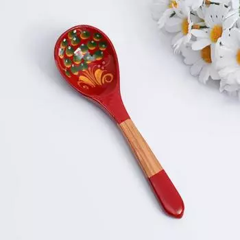 Ложка деревянная «Краснушка», салатная, 621, хохлома