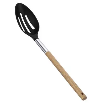 Ложка кулинарная с прорезями Regent Linea Acacia, 34х6.7 см