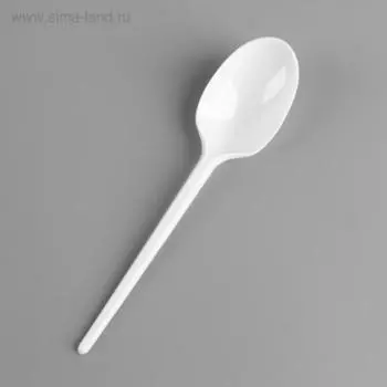 Ложка одноразовая столовая «Белая» 16,5 см