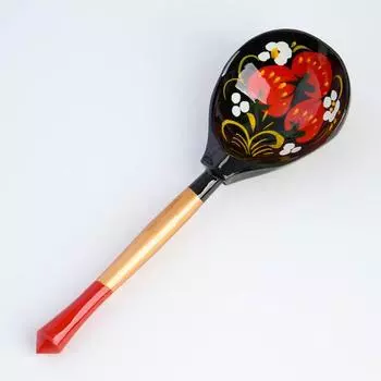 Ложка полубасок "Чернушка", с художественной росписью МИКС