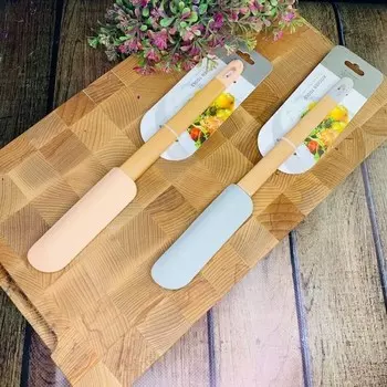 Ложка силиконовая Lenardi, 31.5 см, цвет МИКС