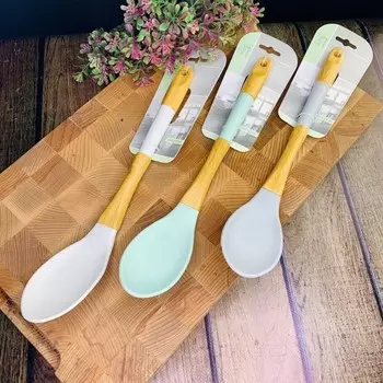 Ложка силиконовая Lenardi, 33 см, цвет МИКС