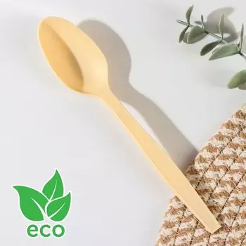 Ложка столовая одноразовая «БИО ЭКО Люкс L», цвет бежевый