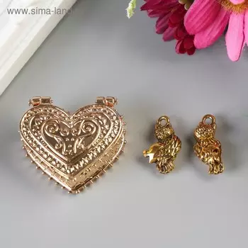 Любовный сундук с парой сов, 3,4 х 2,6 см