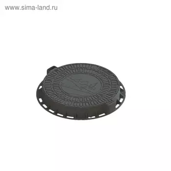 Люк садовый «Лого», d = 80 см, пластик, чёрный