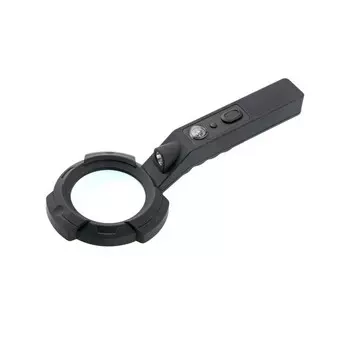 Лупа для чтения Veber 600557, 4х, диаметр 65 мм, светодиодная подсветка, фонарик, компас