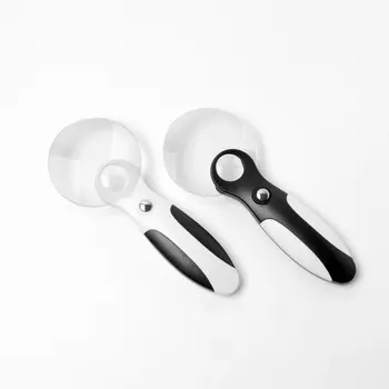 Лупа классическая, линза 60, 16 мм, подсветка, цвет МИКС