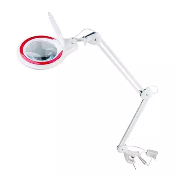 Лупа-лампа 8608D 5D на струбцине с подсветкой LED
